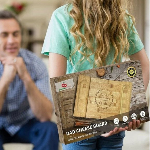Dad Bamboo Cheese Board - Picture 4 of 7